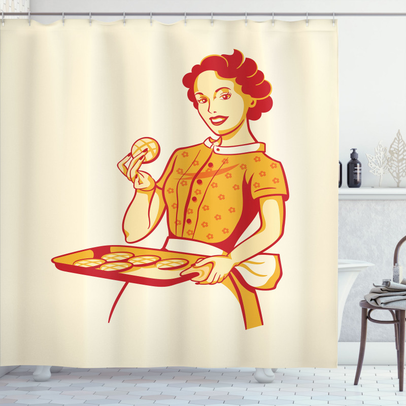 Housewife Cookies Shower Curtain