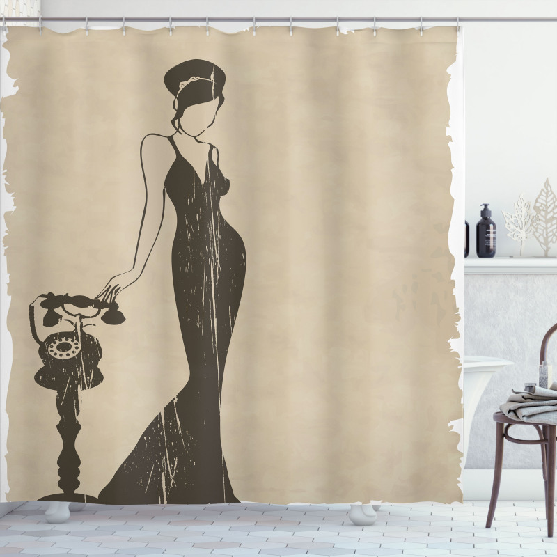 Female Model Call Shower Curtain