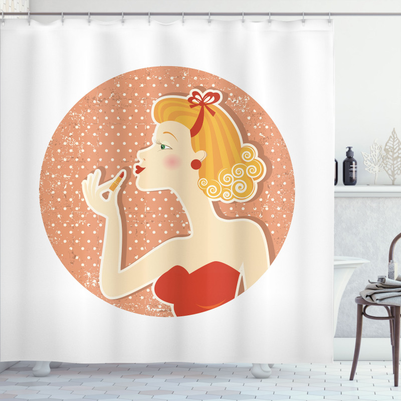 Pin up Female Shower Curtain