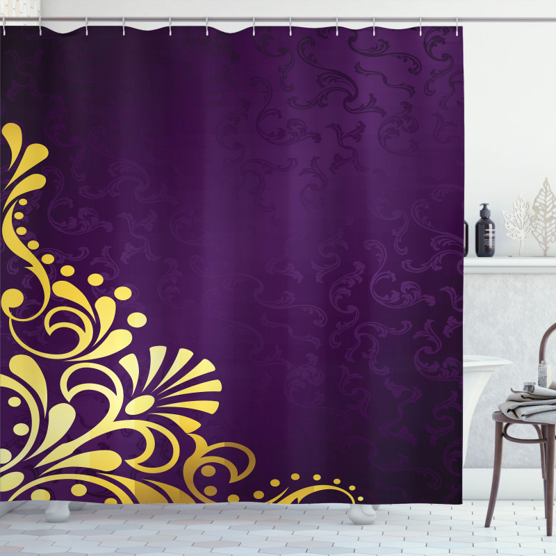Curvy Ornament Shower Curtain