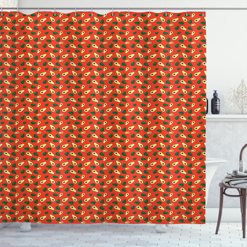 Half Piece Pattern Shower Curtain