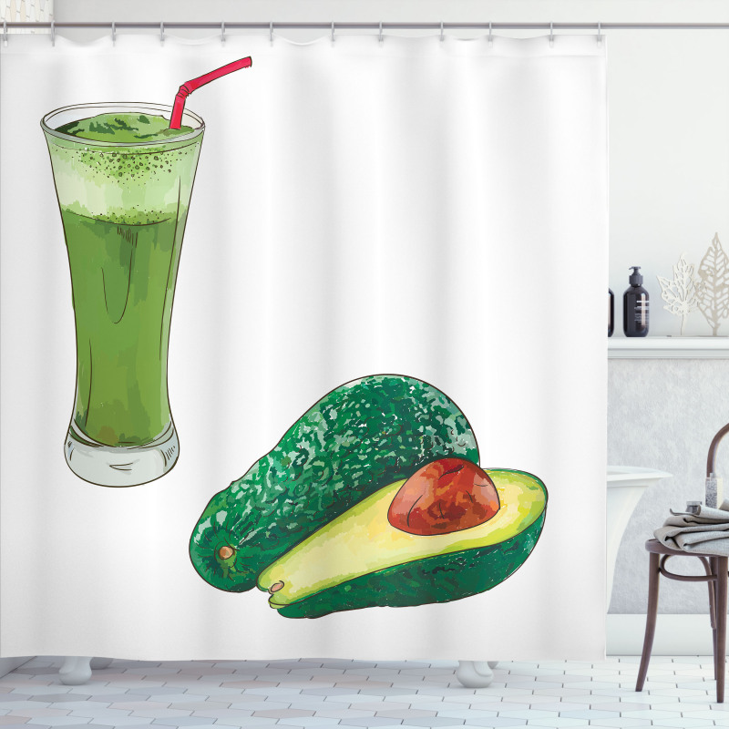 Diet Avocado Juice Shower Curtain