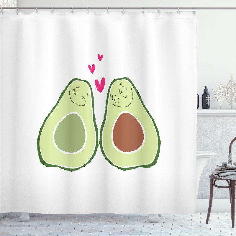 Romantic Wedding Theme Shower Curtain