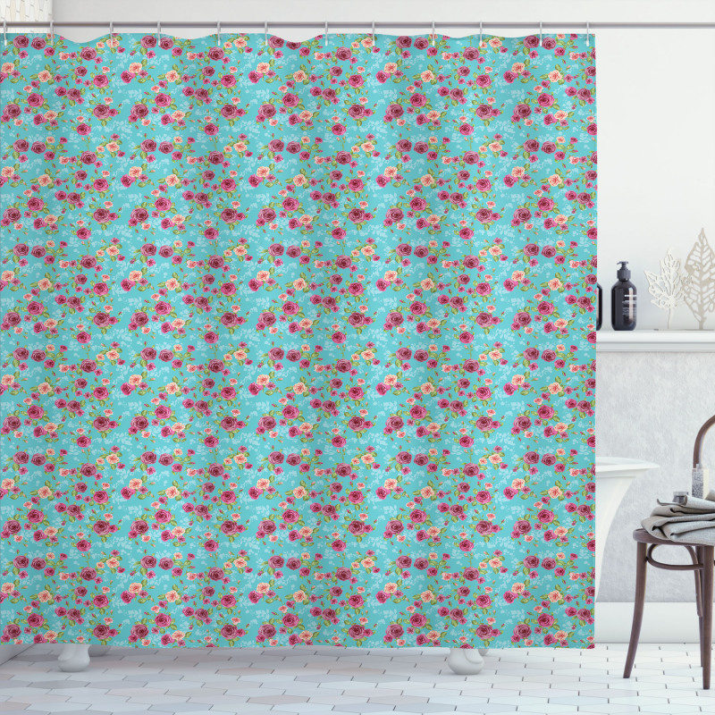 Rose Bouquet Pattern Shower Curtain