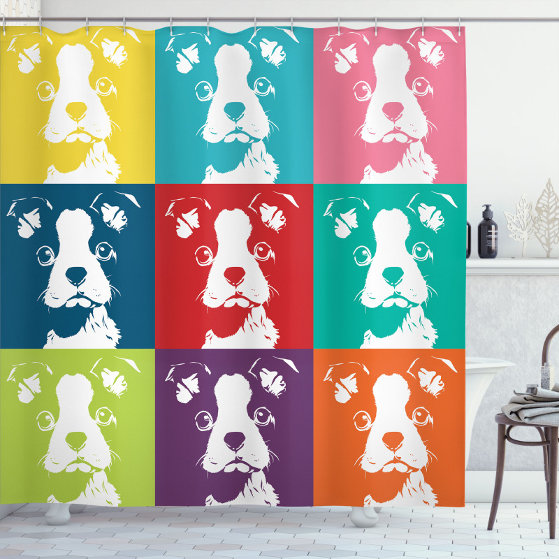 Pop Art Dogs Shower Curtain