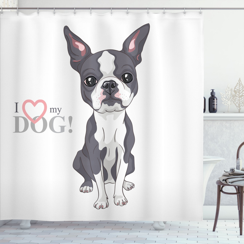 Naive Puppy Face Shower Curtain