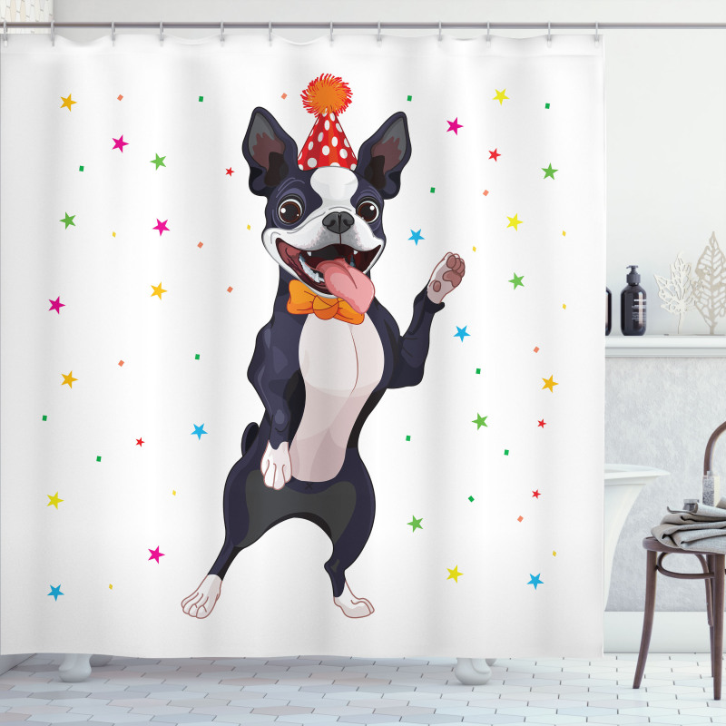Birthday Dog Shower Curtain