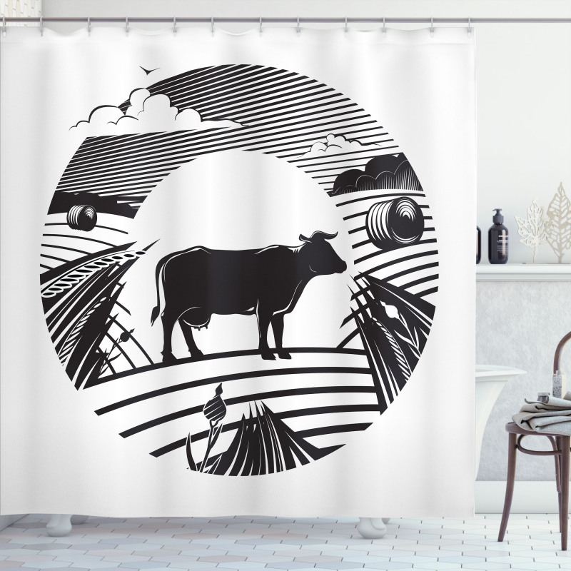 Rural Landscape Field Shower Curtain