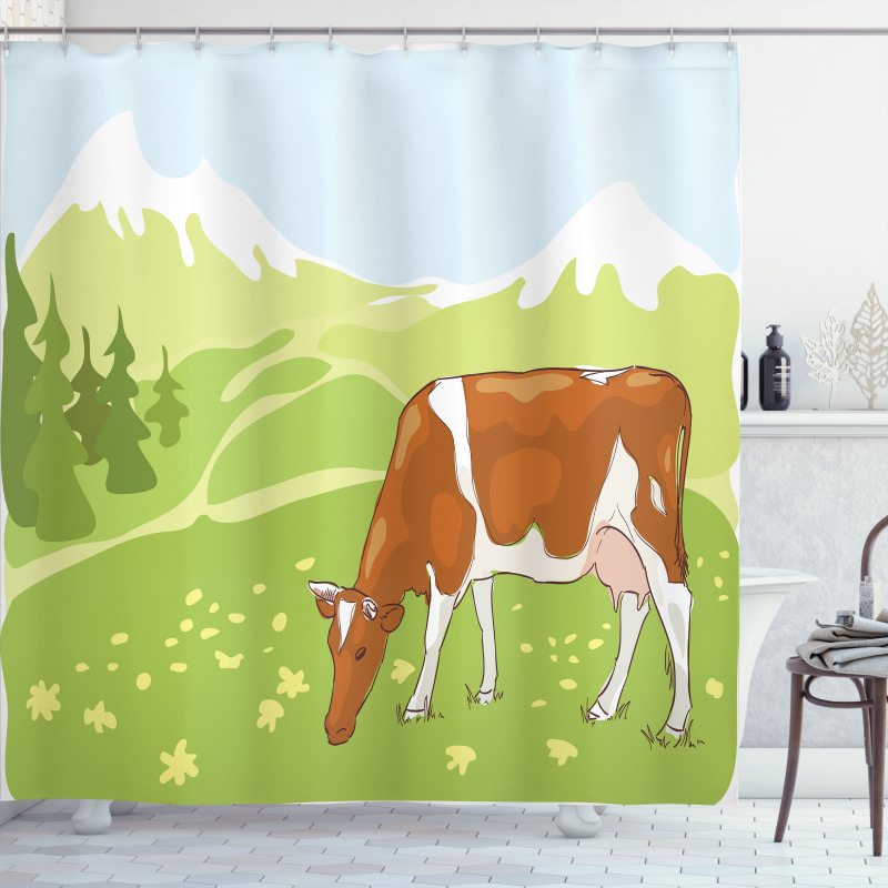 Alpine Meadow Nature Shower Curtain