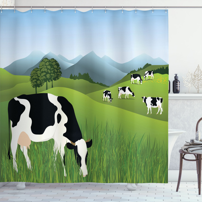 Agriculture Landscape Shower Curtain