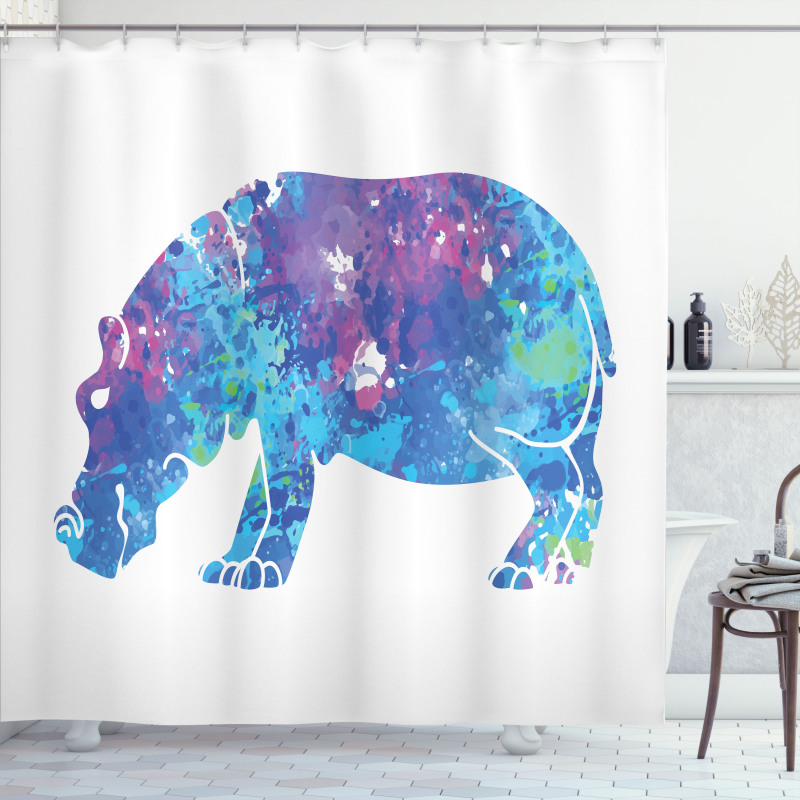 Colorful Silhouette Form Shower Curtain