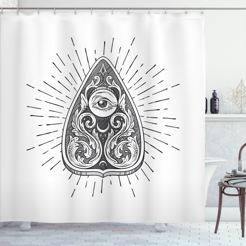 Hatched Sketch Shower Curtain