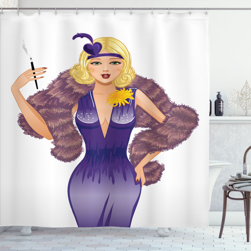 1930s Style Blondie Shower Curtain
