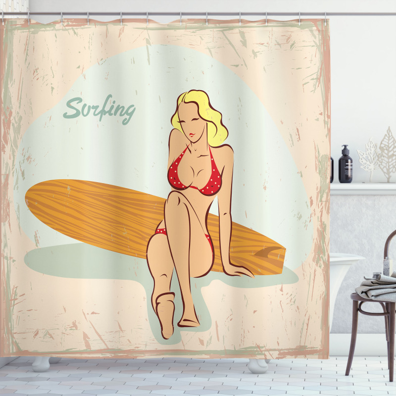 PolkDotted Bikini Shower Curtain