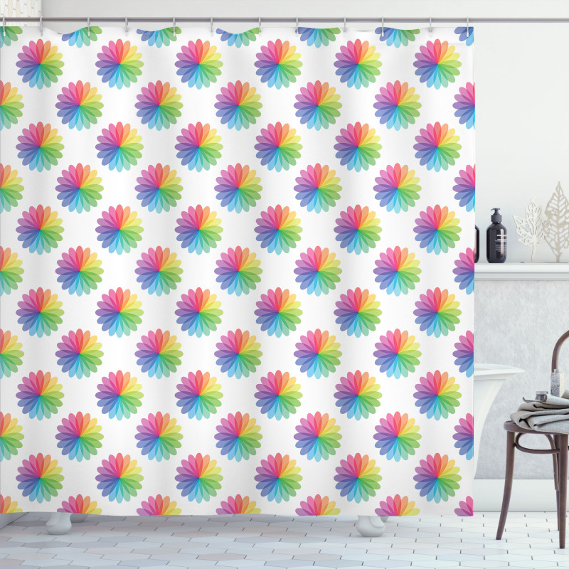 Petal Motif Shower Curtain