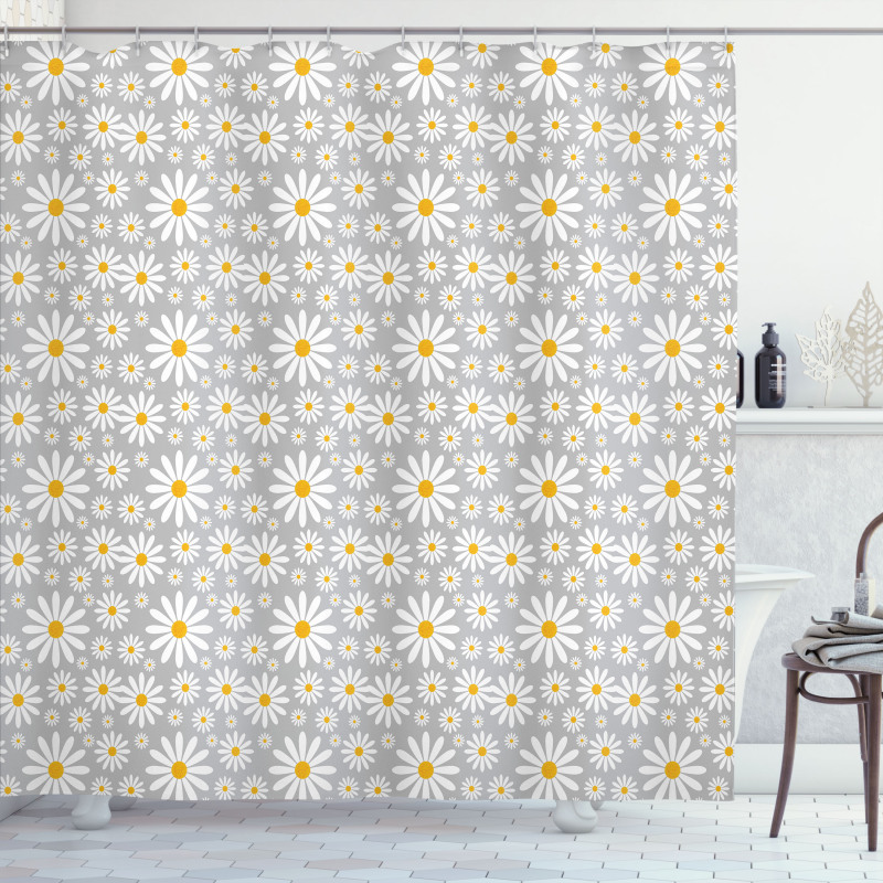 Chamomile Petals Image Shower Curtain