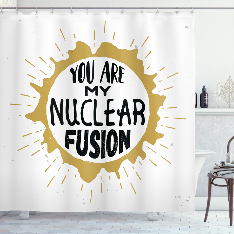 Cosmic Star Love Message Shower Curtain