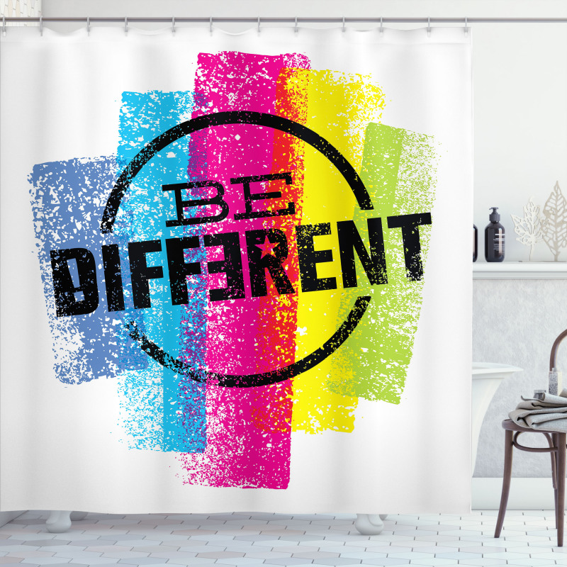 Be Different Motivational Shower Curtain