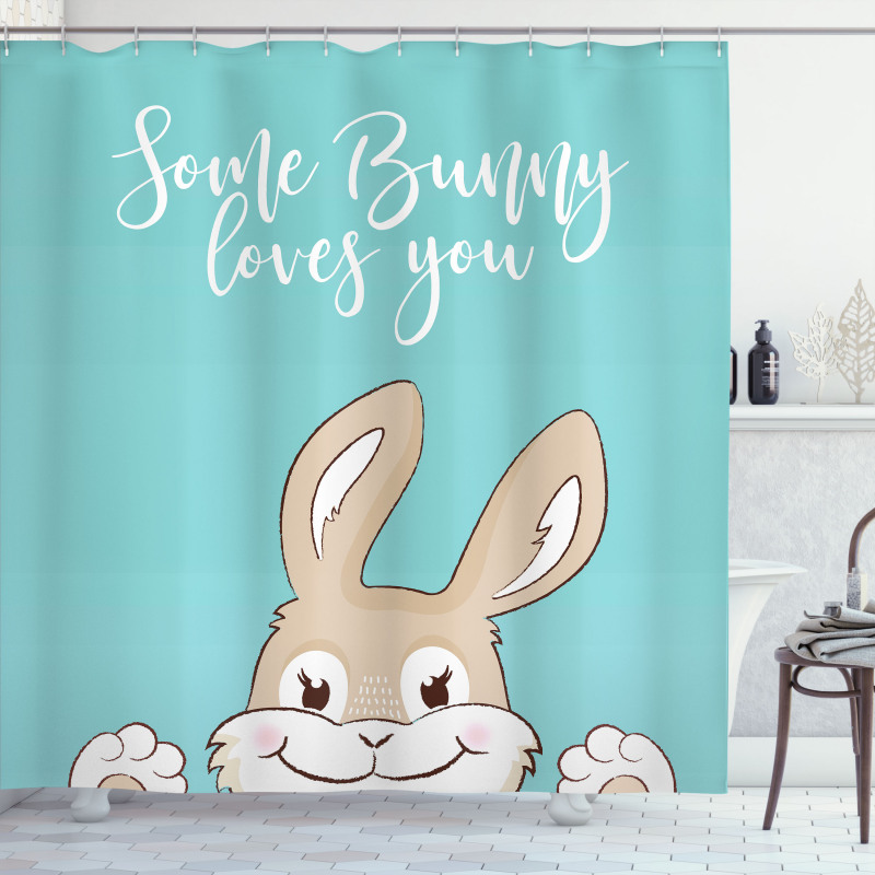 Some Bunny Loves You Shower Curtain