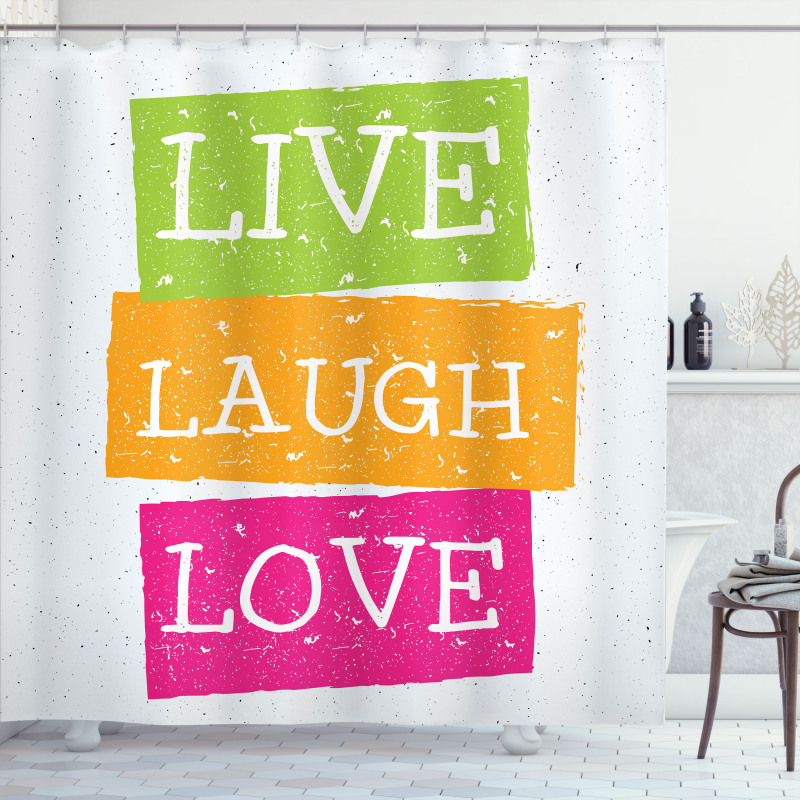 Live Laugh Love Vibrant Shower Curtain
