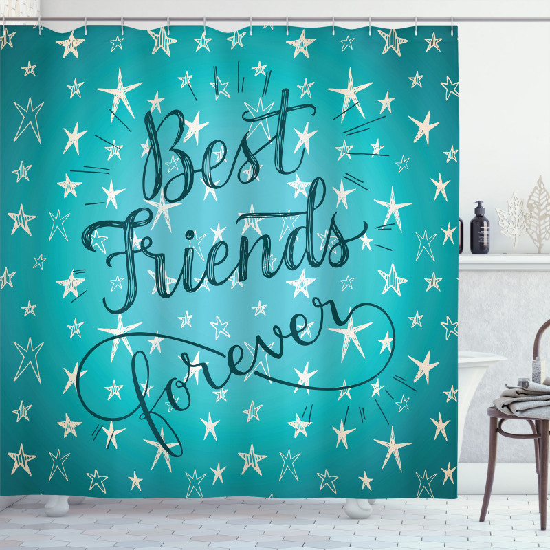 Best Friends Forever Shower Curtain