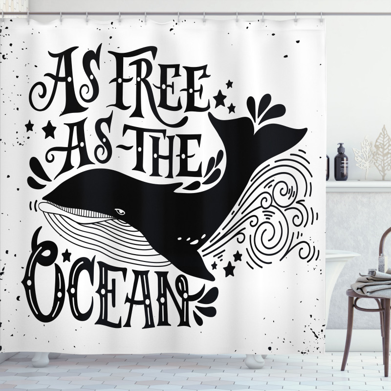 As Free As the Oceans Shower Curtain