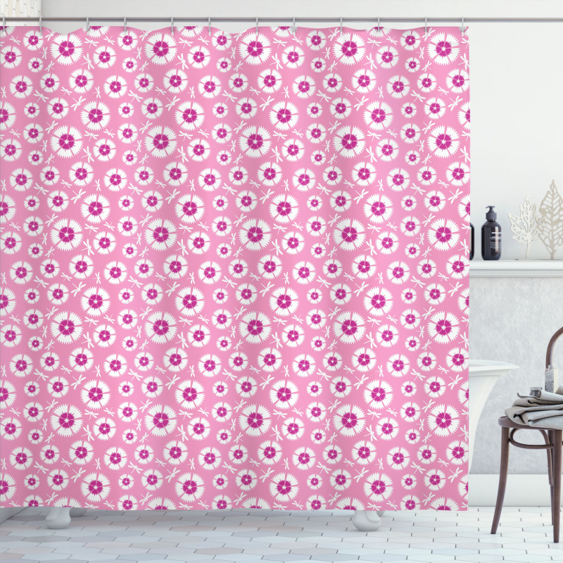 Petals with Bugs Shower Curtain