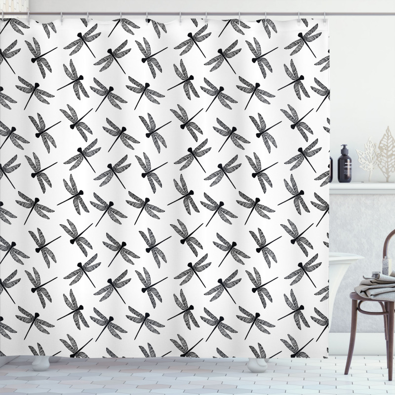Sketch Wings Shower Curtain