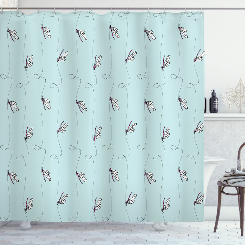 Hand Drawn Lines Shower Curtain
