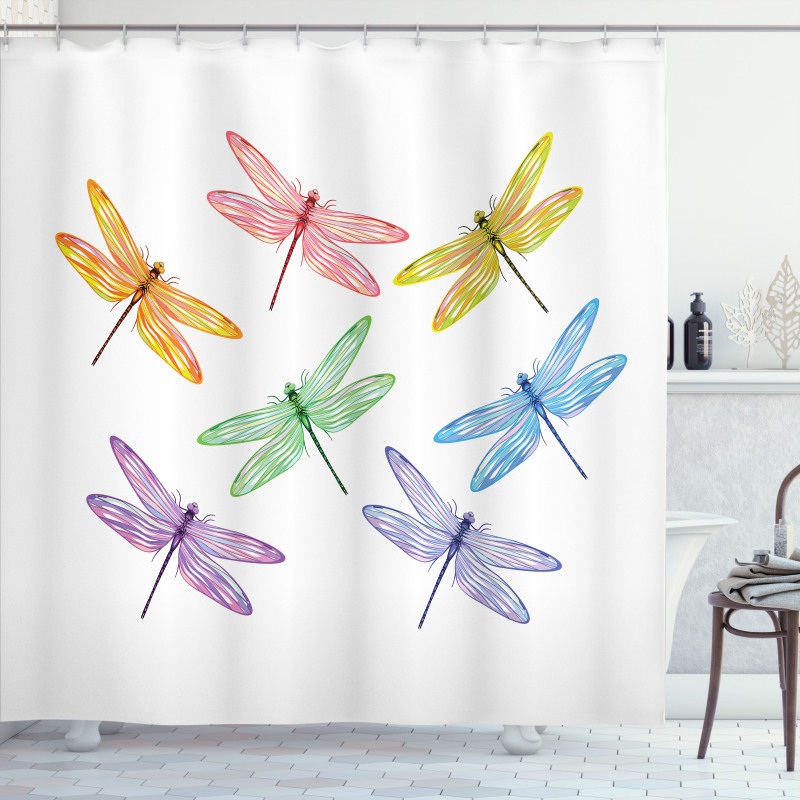 Fantasy Bugs Pattern Shower Curtain
