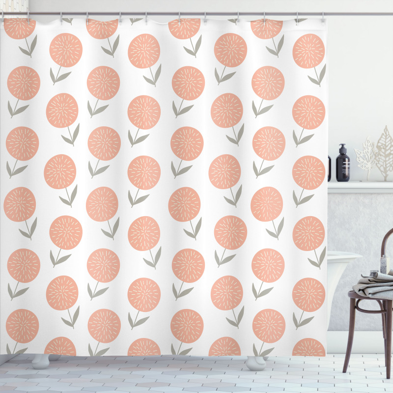 Pastel Floral Spring Shower Curtain