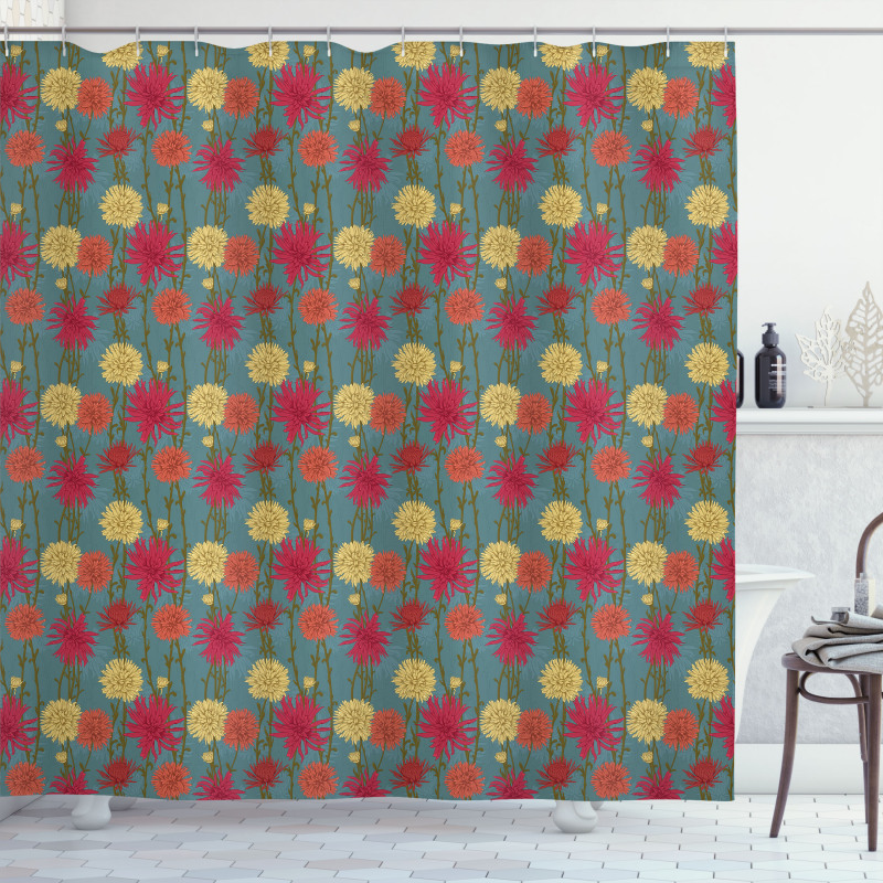 Rural Growth Hand Drawn Shower Curtain