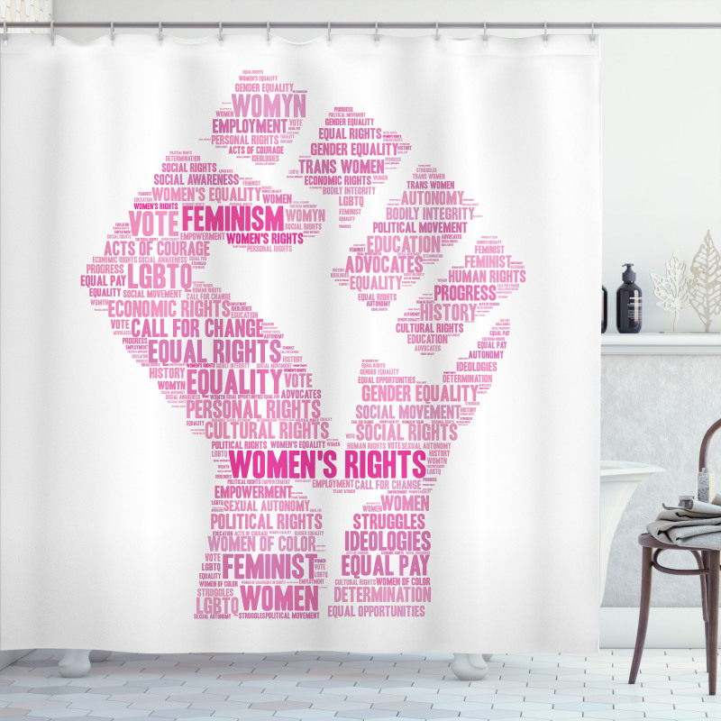 Lgbt Female Fist Print Shower Curtain