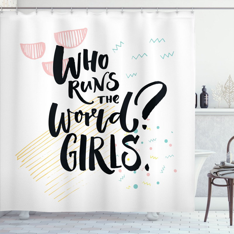 Inspirational Phrase Shower Curtain