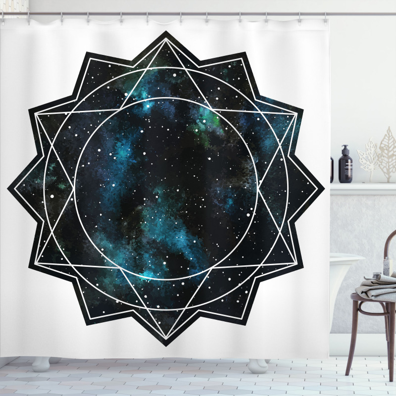 Polygonal Star Shower Curtain