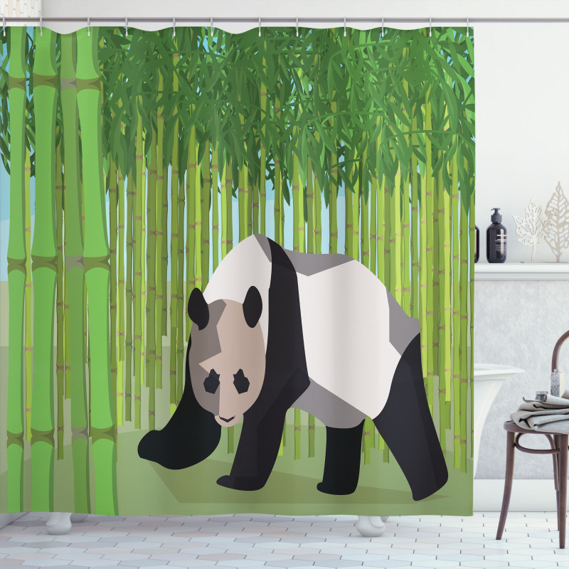Panda Bamboo Shower Curtain