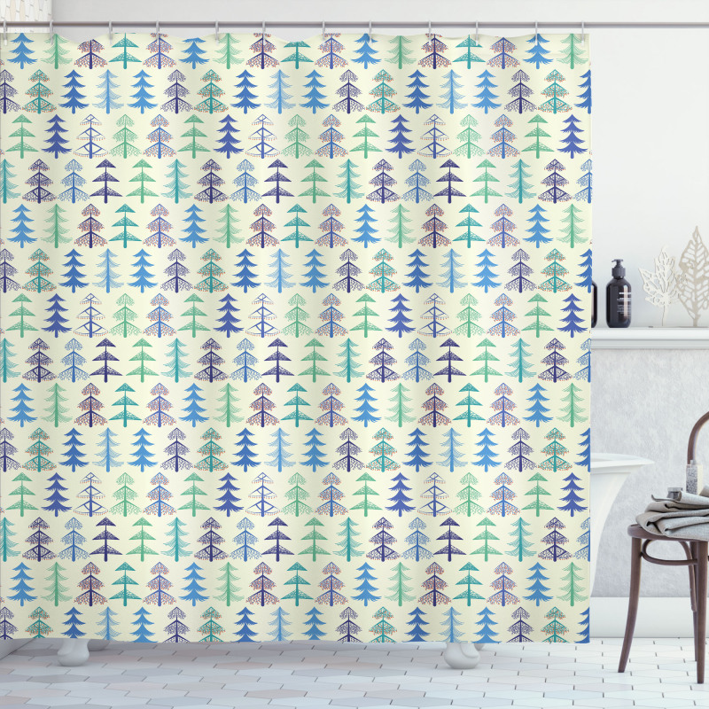 Fir Woodland Shower Curtain