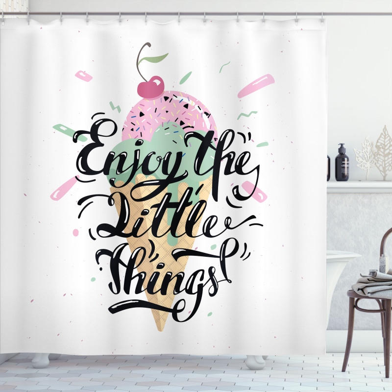 Ice Cream on the Cone Shower Curtain