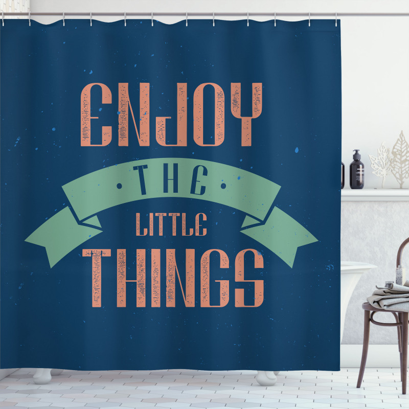 Grungy Positive Message Shower Curtain