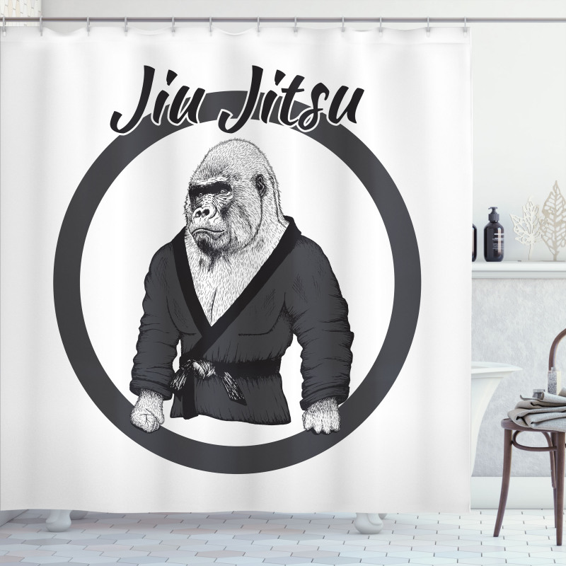 Wrestler Gorilla Shower Curtain