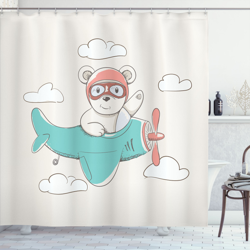 Child Bear in the Sky Shower Curtain