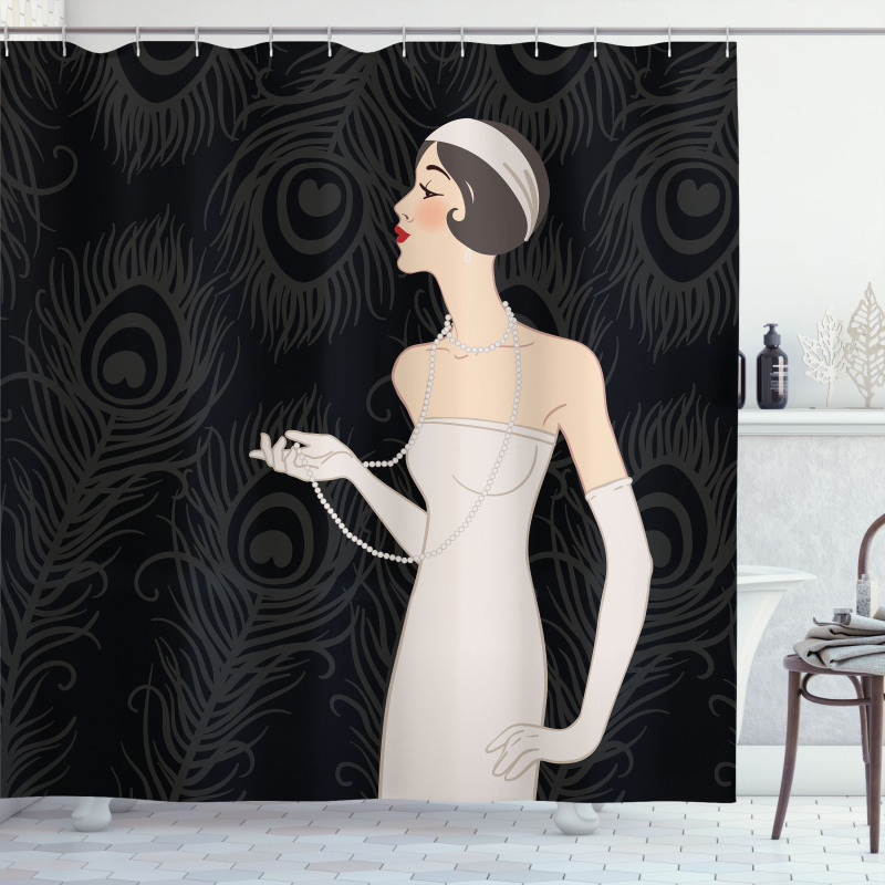 Art Deco Design Shower Curtain