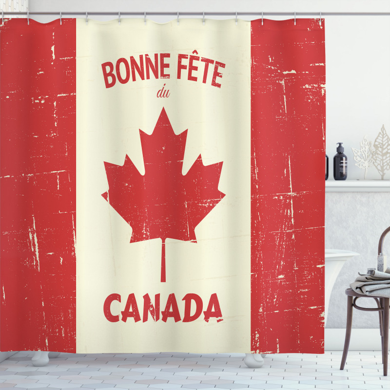 Happy Canada Concept Shower Curtain