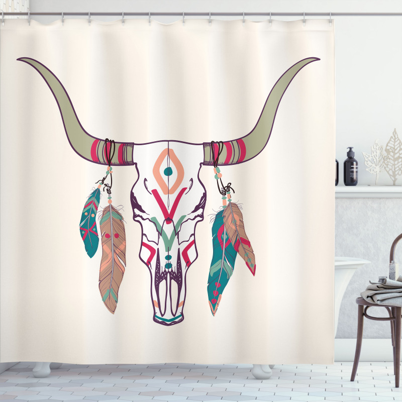 Texas Longhorn Steer Shower Curtain