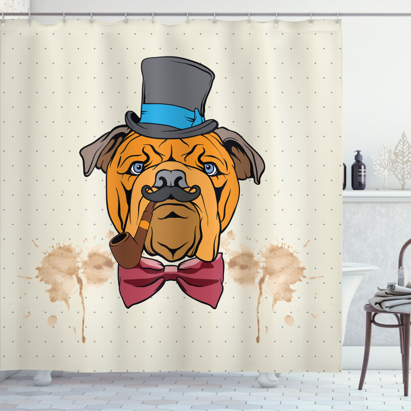 Hipster English Gentleman Shower Curtain