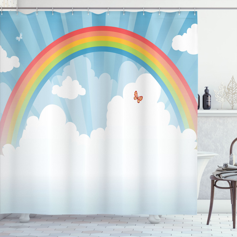 Colorful Rainbow Arc Shower Curtain