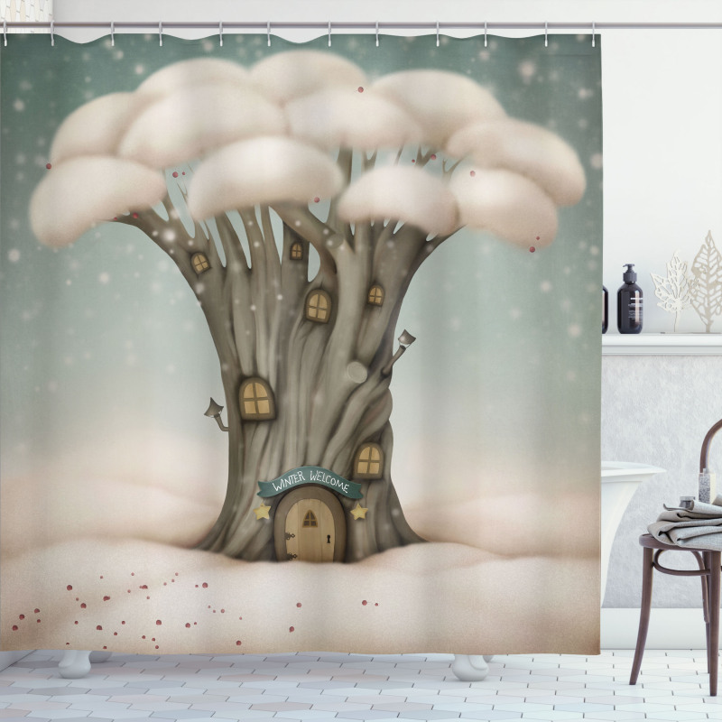 Tree in the Sky Fantasy Shower Curtain