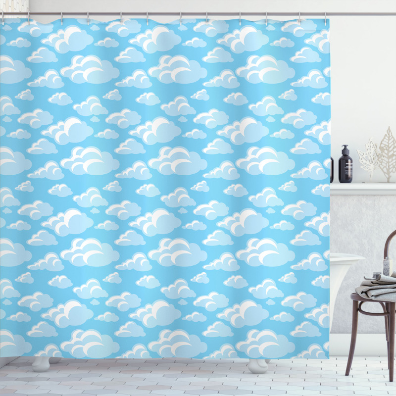 Floating Bubbly Clouds Shower Curtain