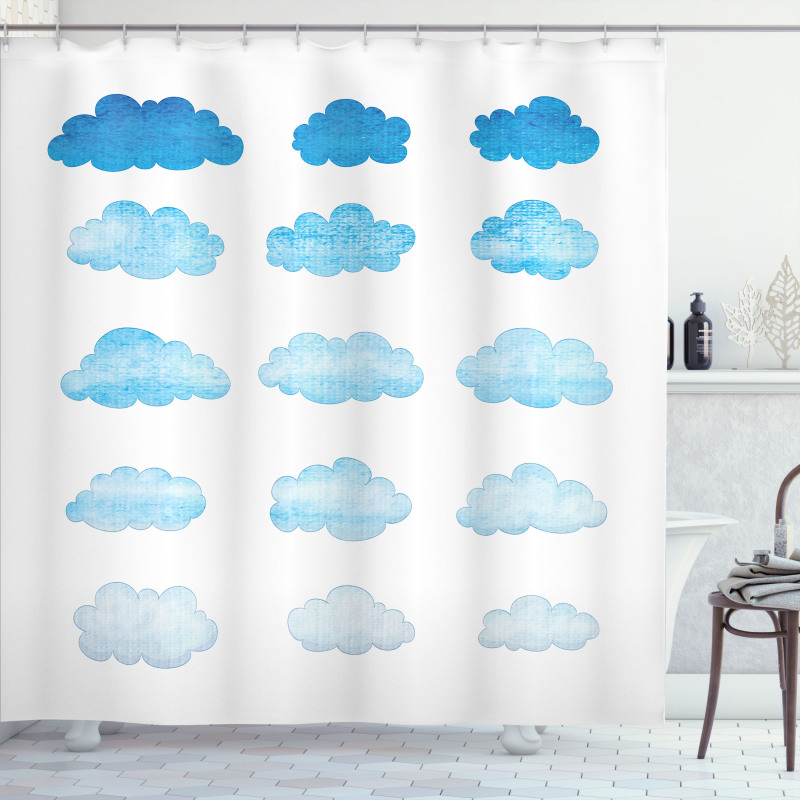 Blended Watercolor Style Shower Curtain