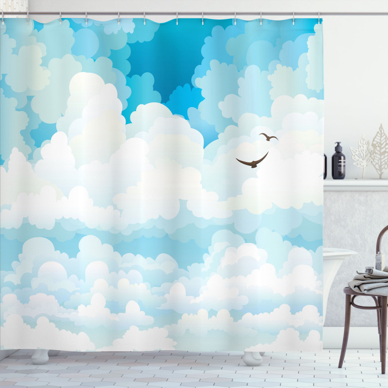 Silhouettes of Birds Shower Curtain